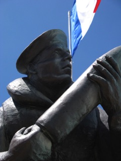 Close up, US Navy Monument, Utah Beach